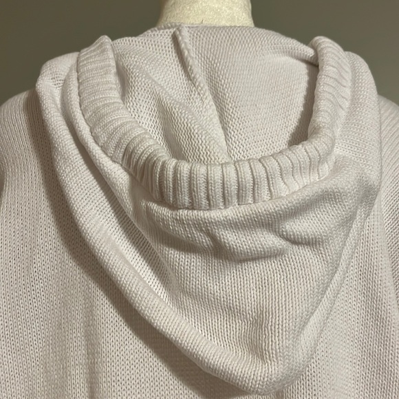 Z Supply White Hooded Long Sleeve Sweater, Size Small - Picture 5 of 7